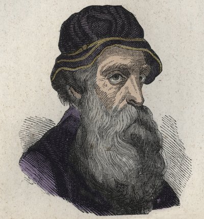 Porträtt av Benvenuto Cellini, italiensk renässansskulptör, guldsmed, skulptör och författare 1500-1571 av Unknown artist