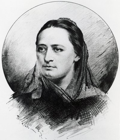 Porträtt av Bozena Nemcova av Unknown artist