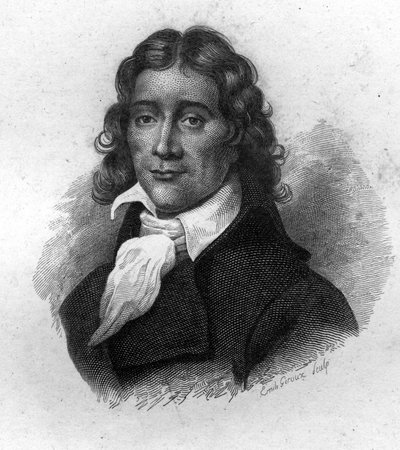 Porträtt av Camille Desmoulins (1760-1794), fransk publicist och politiker, gravyr från 1800-talet av Unknown artist