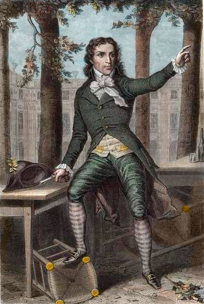 Porträtt av Camille Desmoulins (1760-1794), politiker under franska revolutionen av Unknown artist