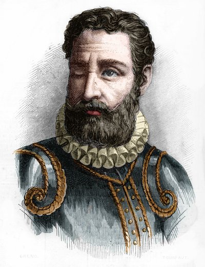Porträtt av Camoens Luis Vaz de Camoens, portugisisk poet (1525-1580). av Unknown artist