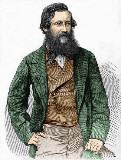 Porträtt av kapten Speke, brittisk upptäcktsresande (1827 - 1864). av Unknown artist