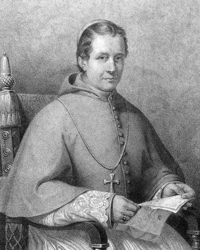 Porträtt av kardinal Giovanni Maria Mastai Ferretti (1792-1878), påven Pius (Pius) IX från 1846 till 1878 av Unknown artist