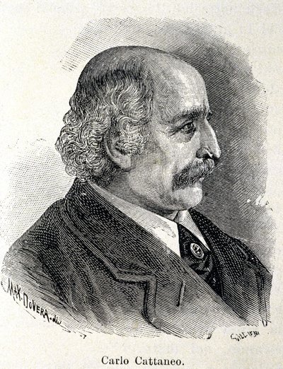 Porträtt av Carlo Cattaneo (1801-1869) av Unknown artist