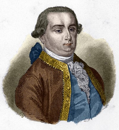 Porträtt av Cesare Bonesana, Marquis de Beccaria (1738 - 1794), italiensk jurist. av Unknown artist