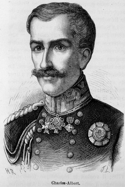 Porträtt av Charles - Albert av Unknown artist