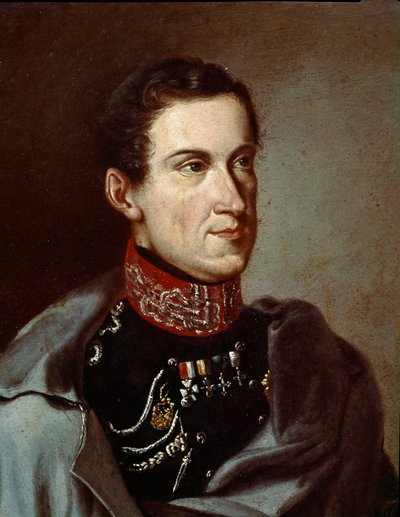 Porträtt av Charles Albert (Charles Albert) av Sardinien (eller Carlo Alberto di Savoia) (1798-1849) Anonym målning. Omkring 1832. Museet för Risorgimento Rom av Unknown artist