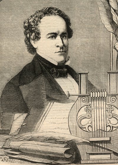 Porträtt av Charles Anthon (1797-1867), amerikansk professor. Gravyr i "" The illustrated London News "" av 23 januari 1858. av Unknown artist