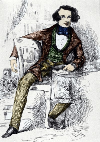 Porträtt av Charles Dickens (1812-1870), engelsk författare. av Unknown artist