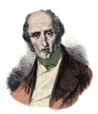 Porträtt av Charles Fourier (1772 - 1837), fransk socialistisk teoretiker. Gravyr av 1800-talet. av Unknown artist