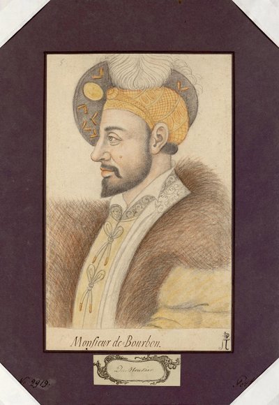 Porträtt av Karl III, hertig av Bourbon (1490-1527), konstapeln av Bourbon, anonym. Svart krita och sangvin på papper, storlek: 30,6x19,2 av Unknown artist