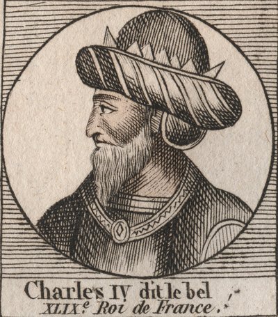 Porträtt av Karl IV Bel av Unknown