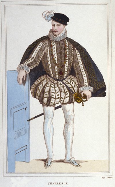 Porträtt av Karl IX (1550 - 1574), kung av Frankrike. av Unknown artist