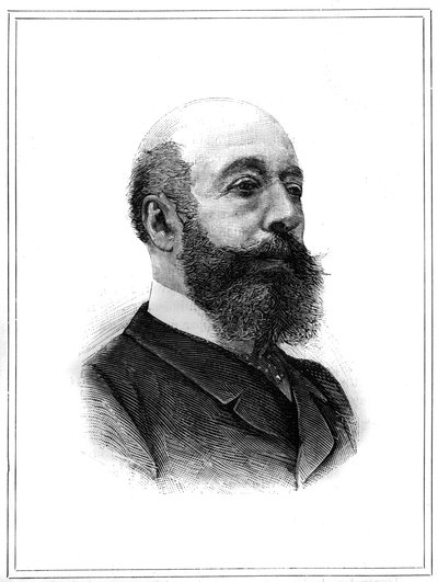 Porträtt av Charles Lambert de Sainte Croix (Sainte-Croix) (1827-1889), fransk politiker. Gravyr i ""The Illustrated World"", 2 januari av Unknown artist