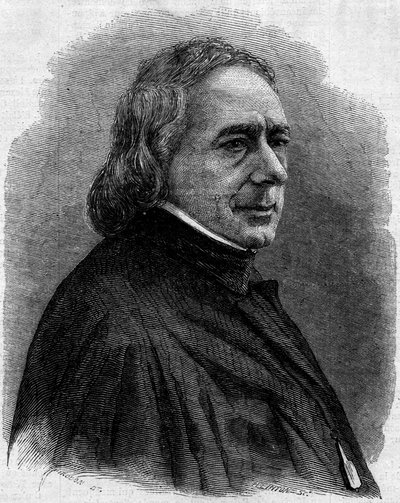 Porträtt av Charles Philipon (1800-1862), fransk serietecknare, litograf och journalist, grundare av satirtidningarna "La Caricature" och "" Le Charivari". Gravyr i "" Le Monde Illustré"" nr 251 av 1 februari 1862. av Unknown artist