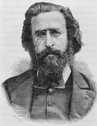 Porträtt av Charles Théophile Ferré (1845 - 1871). Gravyr från slutet av 1800-talet i "Histoire de France"" av H. Martin. av Unknown artist