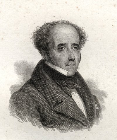 Porträtt av Chateaubriand, gravyr från 1800-talet av Unknown artist