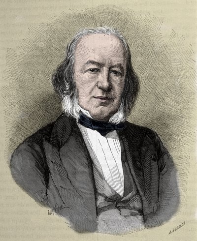 Porträtt av Claude Bernard (1813 - 1878), fransk fysiolog. av Unknown artist