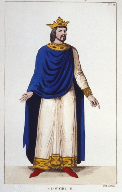 Porträtt av Clothaire II (584 - 628), kung av Neustrien och kung av frankerna. av Unknown artist