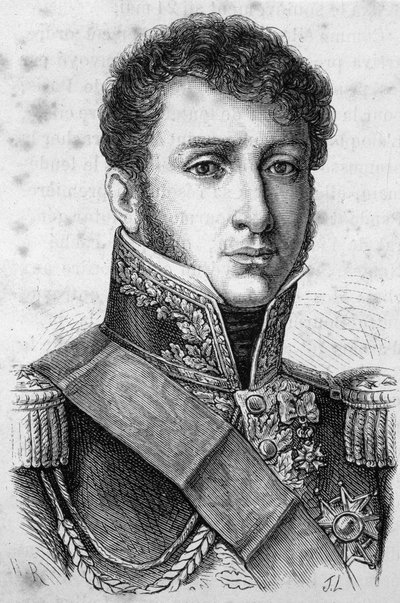 Porträtt av greve Charles Tristan av Montholon, fransk general (1783-1853). av Unknown artist