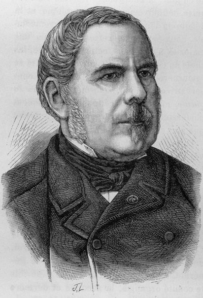 Porträtt av greve Napoleon Daru (? - 1889). Gravyr från slutet av 1800-talet i "Histoire de France"" av H. Martin. av Unknown artist