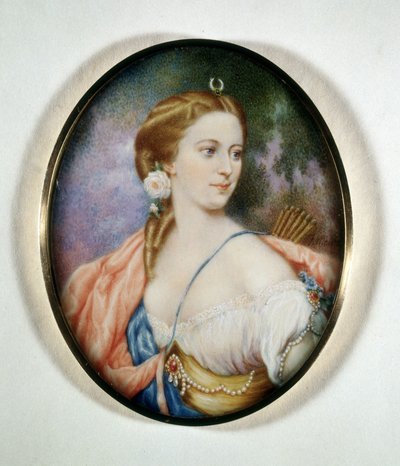 Porträtt av grevinnan Anna Walewska, född Anna Maria Ricci, hustru till greve Walewski (1810 - 1868). Risorgimentos museum. Milano av Unknown artist