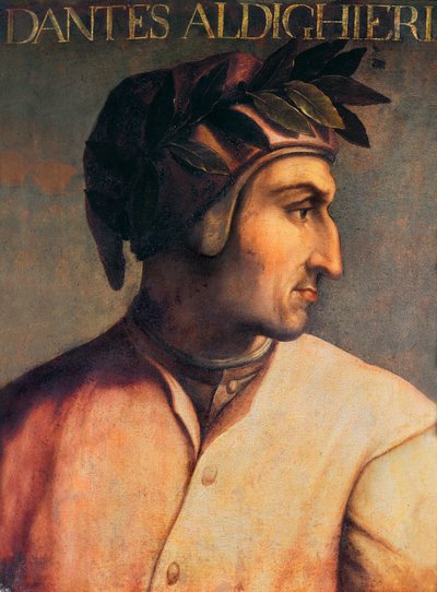Porträtt av Dante Alighieri (1265-1321) av Unknown artist