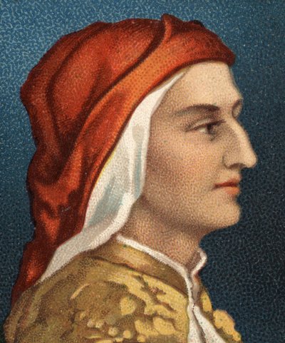 Porträtt av Dante Alighieri (1265-1321), italiensk författare. av Unknown artist