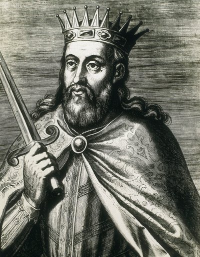 Porträtt av Denis av Portugal (bondekungen) (gravyr) av Unknown artist