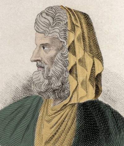 Porträtt av Denys transfugen (Dionysios eller Dionysius av Heraclee) (ca. 330 f.Kr. - ca. 250 f.Kr.), en grekisk stoikerfilosof. Gravyr av 1800-talet. av Unknown artist