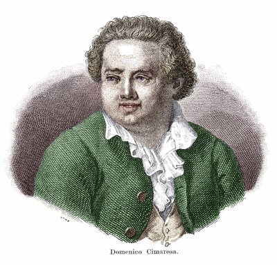 Porträtt av Domenico Cimarosa (1749 -1801), italiensk kompositör. av Unknown artist