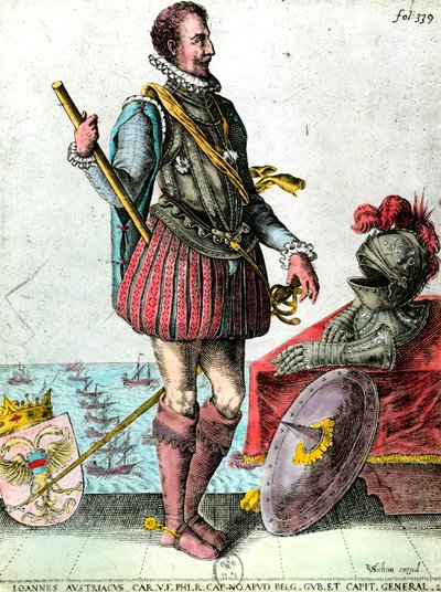 Porträtt av Don Juan Jose av Österrike (1629-1679) Nederländernas vice kung Gravyr från 1600-talet Privat samling av Unknown artist
