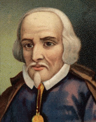 Porträtt av Don Pedro Calderon de la Barca (1600-1681), spansk dramatisk poet. av Unknown artist