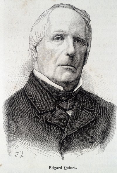 Porträtt av Edgar (Edgard) Quinet, fransk historiker (1803 - 1875) av Unknown artist