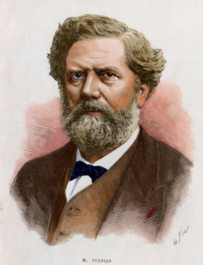 Porträtt av Edme Felix Alfred Vulpian (1826-1887), fransk läkare och fysiolog. Gravyr av 1800-talet. Privat samling. av Unknown artist