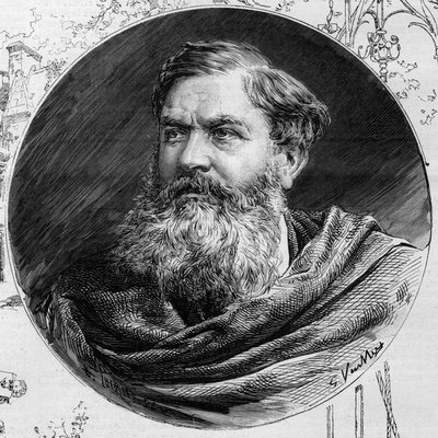 Porträtt av Edmond du Sommerard (1817-1885), chef för Musee de Cluny, i ""The Illustrous World"" 1885. av Unknown artist