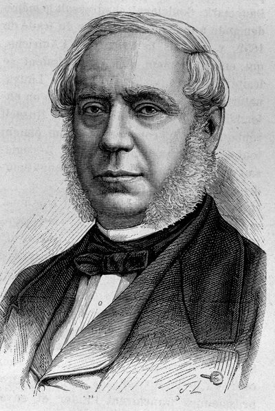 Porträtt av Edouard Drouyn de Lhuys (1805 - 1881). Gravyr från slutet av 1800-talet i "Histoire de France"" av H. Martin. av Unknown artist