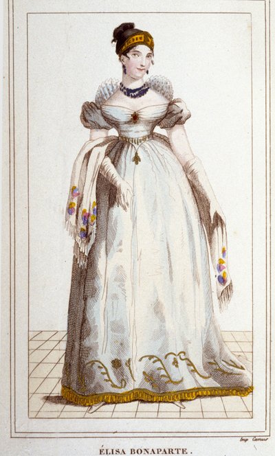 Porträtt av Elisa Bonaparte (Maria Anna dit Eliza av Unknown artist