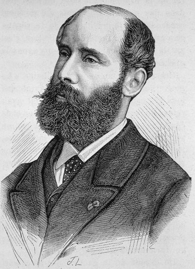 Porträtt av Emile Keratry (1832-1904). Gravyr från slutet av 1800-talet i "Histoire de France"" av H. Martin. av Unknown artist