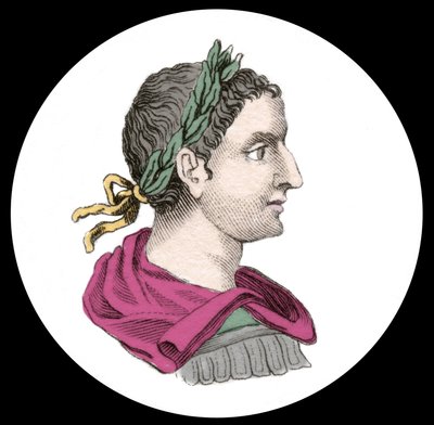 Porträtt av kejsar Elagabal eller Heliogabale (Marcus Aurelius Antoninus eller Heliogabalus) (204-222 e.Kr.). Gravyr av 1800-talet. av Unknown artist
