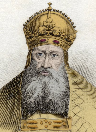 Porträtt av kejsar Rodolf av Habsburg (1218-1291), tysk romersk kejsare (Rudolf I av Tyskland) av Unknown artist