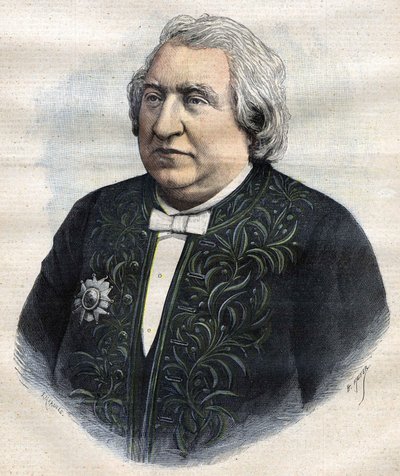 Porträtt av Ernest Renan i akademikerklänning av Unknown artist