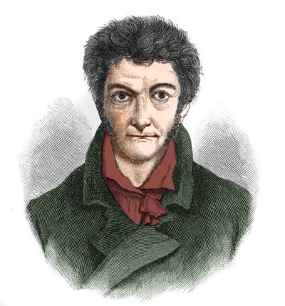 Porträtt av Ernst Theodor Wilhelm Hoffmann (1776-1822), tysk romantisk författare. av Unknown artist