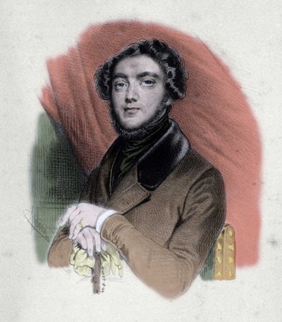 Porträtt av Eugene Sue (1804-1857), fransk författare. av Unknown artist