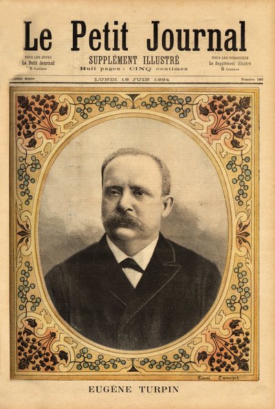 Porträtt av Eugene Turpin (1848-1927), kemist specialiserad på sprängämnen av Unknown artist