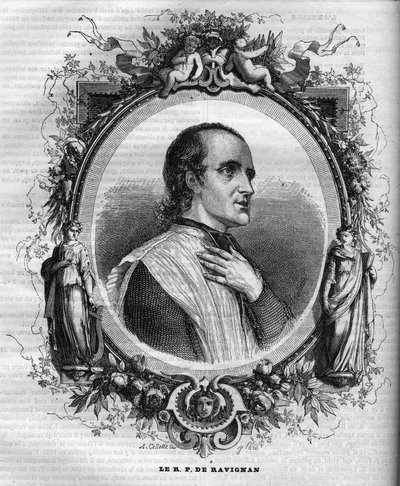 Porträtt av fader Delacroix de Ravignan (1795-1858), fransk jesuit. av Unknown artist