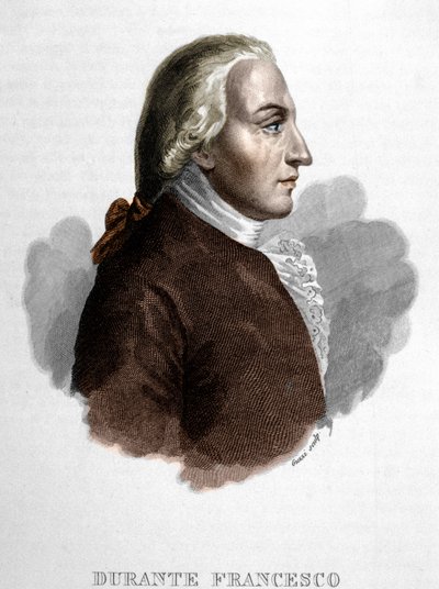 Porträtt av Francesco Durante. Italiensk musiker (Frattamaggiore av Unknown artist