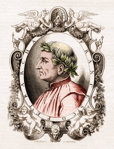 Porträtt av Francesco Petrarca (Petrarca) (1304-1374), italiensk poet. av Unknown artist