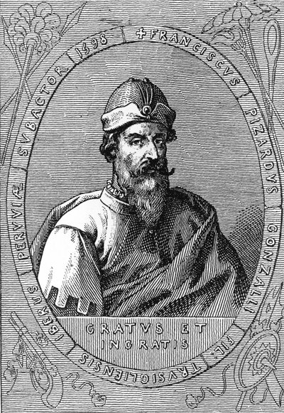 Porträtt av Francisco Pizarro (i fr. Francois Pizarre av Unknown artist