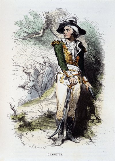 Porträtt av Francois-Athanase av Charette de la Contrie (Francois Athanase av Unknown artist